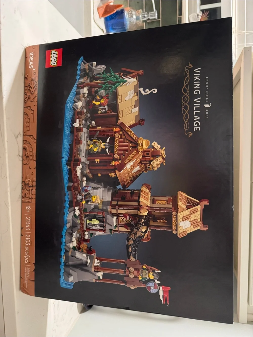 Lego Brown Tan Blue Viking Village Building Set